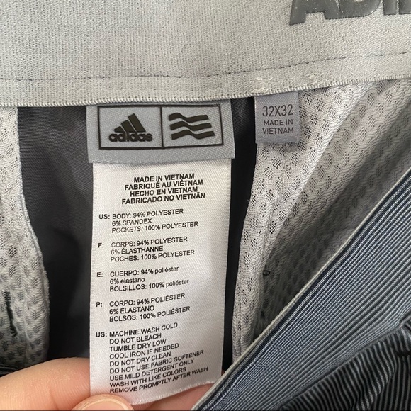 Adidas Gray and Black Pinstripe Golf Pants 32x32 - Picture 3 of 5